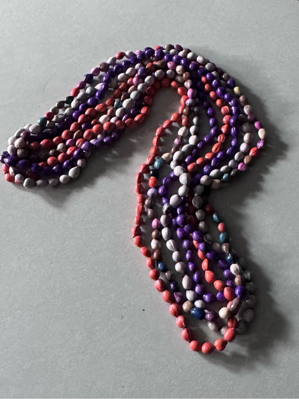 Vintage 90s Haitian Seed Necklace Lot 4 Strands Handmade